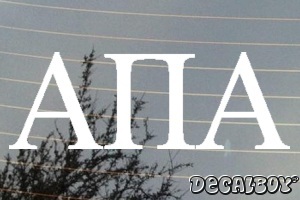 Alpha Pi Alpha Vinyl Die-cut Decal