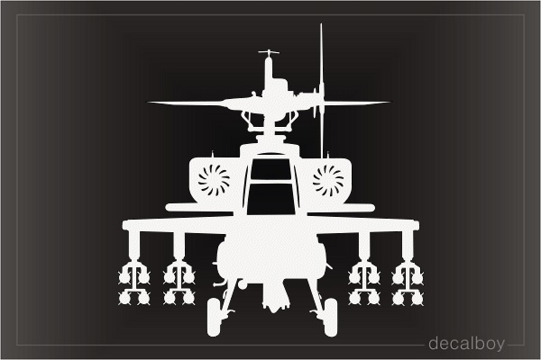 Helicopter Apache Window Decal