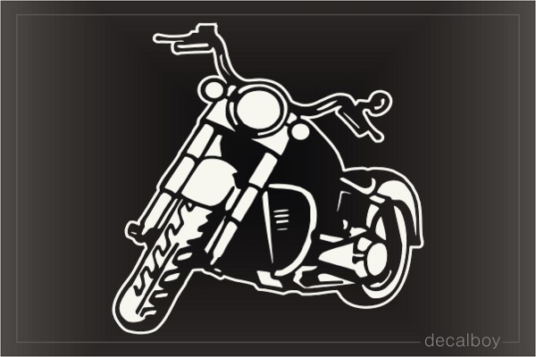 American Motorcycle Parked Decal