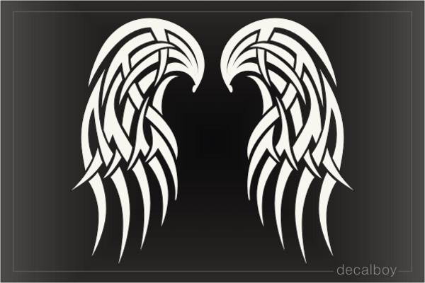 Angel Wings Tribal Tattoo Decal