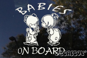 Baby Girls On Board Window Decal