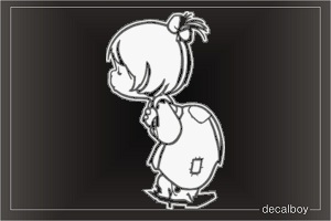 Precious Moment Girl Angel Window Stickers