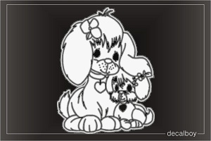 Precious Moment Dogs Angel Window Stickers