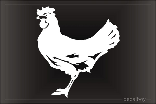Chicken Cock Window Decal