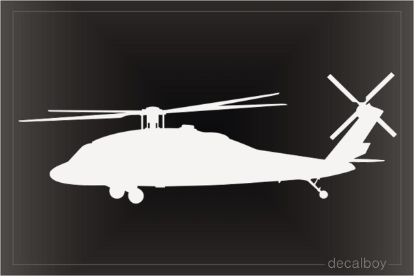 Helicopter Hawk Window Decal