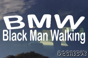 Bmw Black Man Walking Vinyl Die-cut Decal