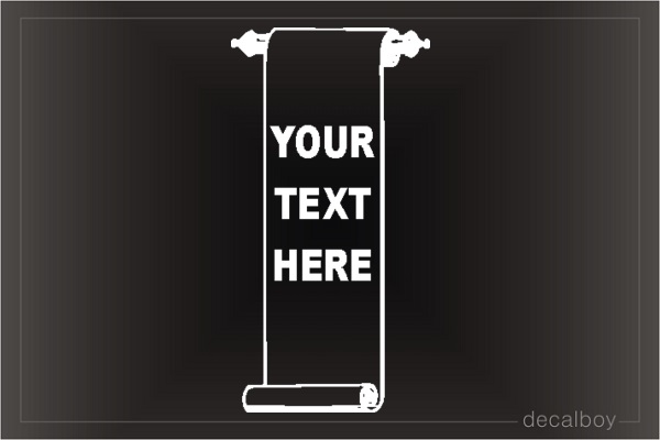 Long Scroll Poster Car Decal