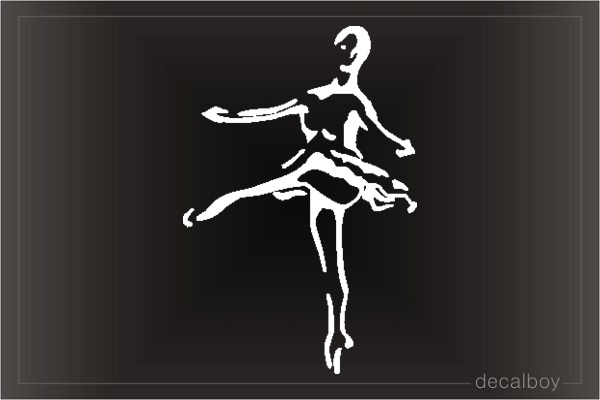 Ballet Dancer 5520 Car Window Decal