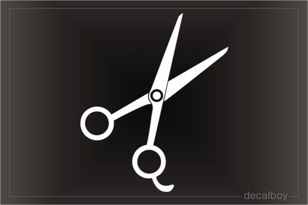 Barber Scissors Decal