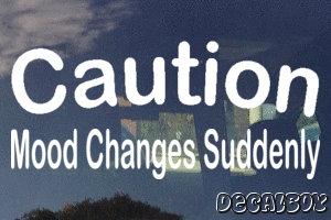 Caution Mood Changes Suddenly Vinyl Die-cut Decal