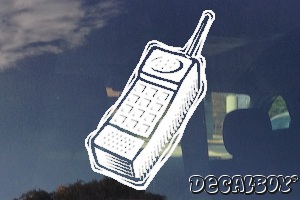 Old Cellular Phone Car Decal