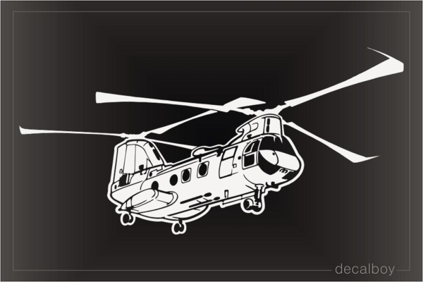 CH 46e Helicopter Car Decal