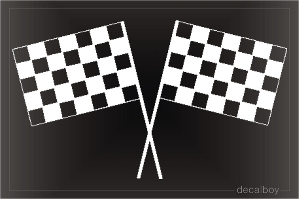 Checkered Flag Window Decal