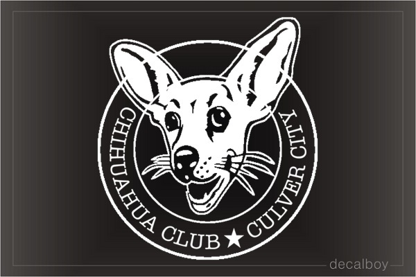 Chihuahua Lovers Club Decal