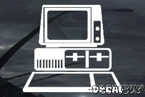 Old Computer Car Decal