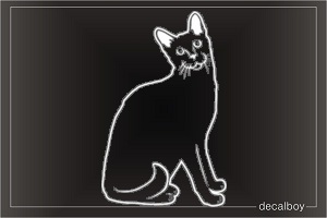 Cat Abyssinian Window Decal
