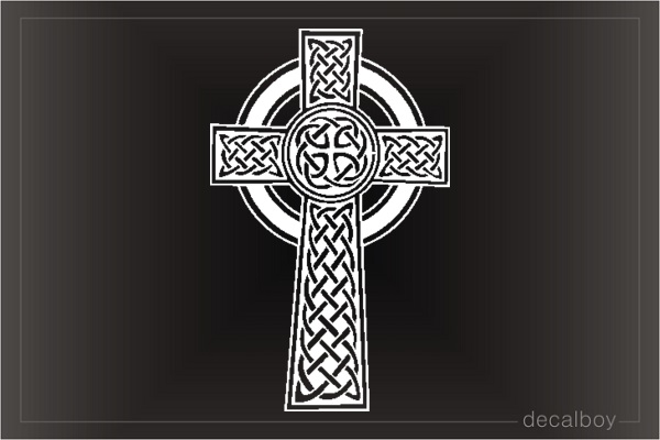 Celtic Cross Pattern Window Decal
