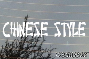 Chinese Style Vinyl Die-cut Decal