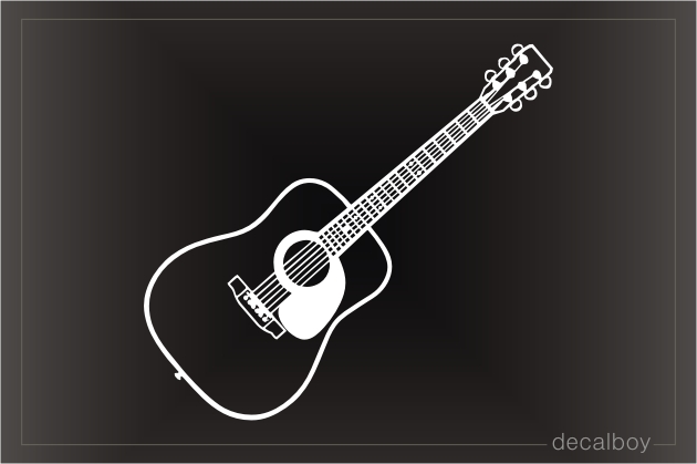 Classical Acoustic Guitar Decal