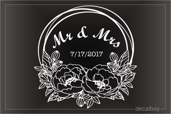 Couples Engagement Decal