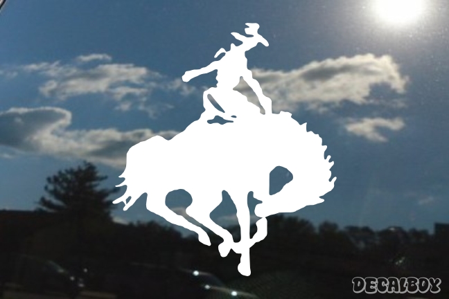 Cowboy Riding Wild Horse Decal