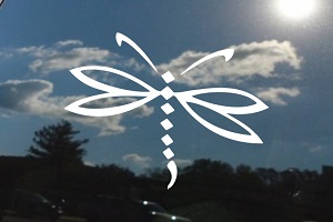 Dragonfly Tribal Car Window Decal