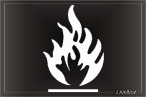 Fire Sign Car Decal