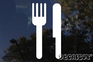 Fork Knife Car Window Decal