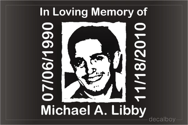 Face Photo On Memorial Decal