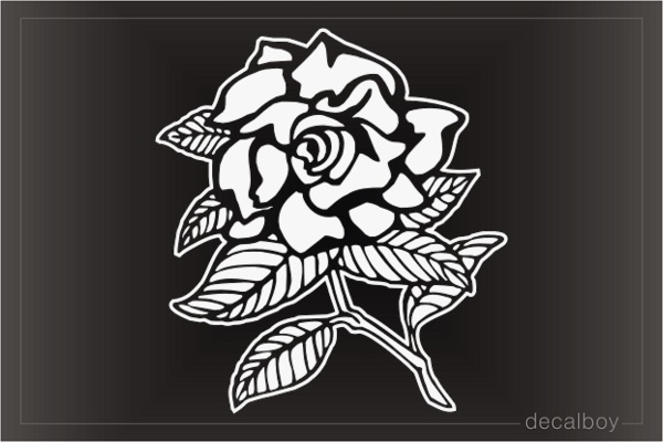 Rose Graphic Window Decal