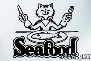 Seafood 3 Car Window Decal