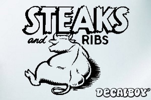 Steaks Car Window Decal