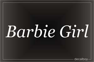 Barbie Girl Car Window Decal