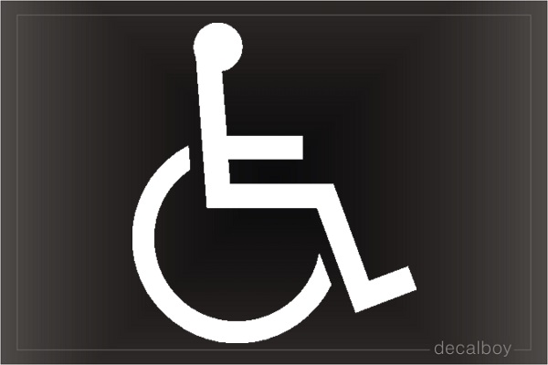 Handicap Car Decal