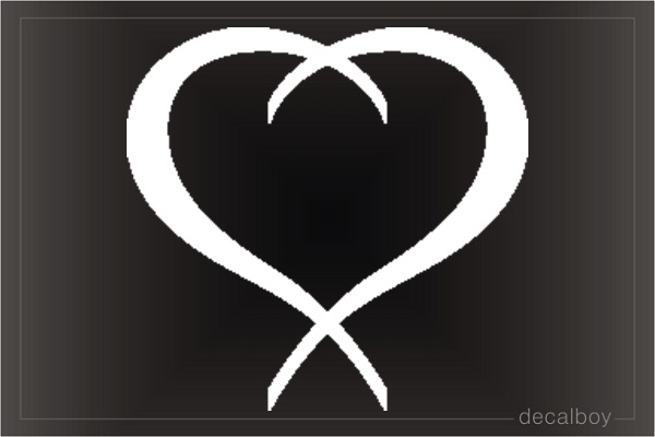 Heart Valentines Day Car Window Decal