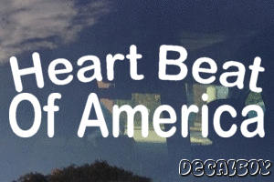 Heart Beat Of America Vinyl Die-cut Decal