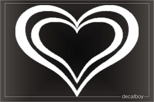 Hearts Valentinesday Car Window Decal