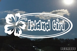 Hawaiian Island Girl Decal