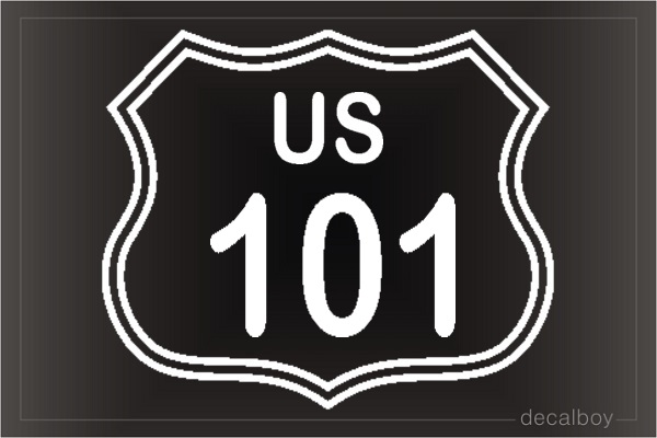 Highway Freeway Sign 101 Car Decal