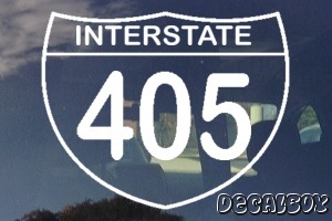 Highway Freeway Sign 405 Car Decal