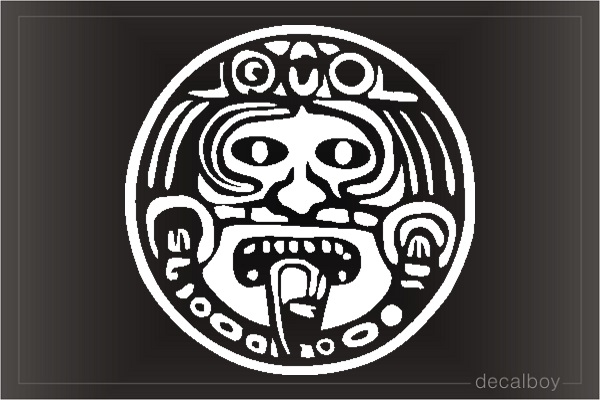 Aztec Calendar1 Auto Decal
