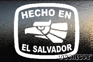 Hecho En El Salvador Auto Decal