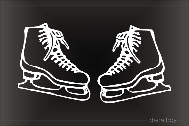 Iceskate Shoes Window Decal