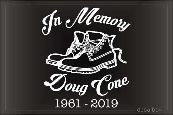 In Memory Boots Car Decal