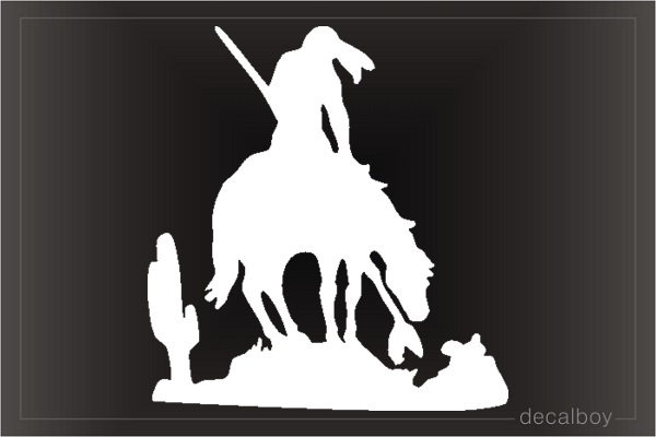 Indian Horse 666 Car Window Decal