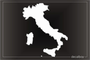 Italy Map Car Decal