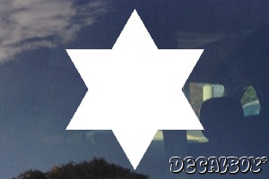 Jewish David Star Symbol Car Window Decal