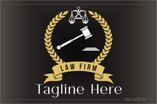 Law Firm Logo Design Decal