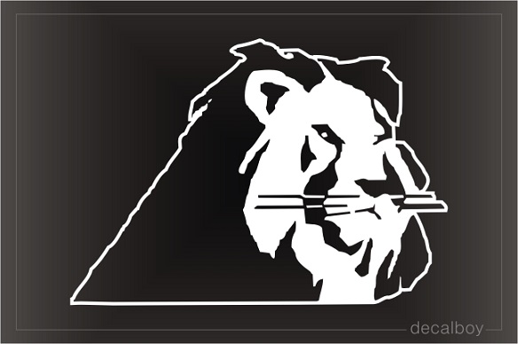 Lion Male Face Window Decal