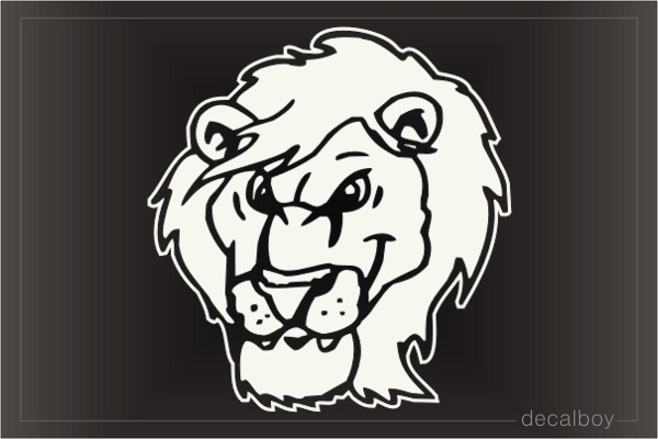 Lion Angry Face Window Decal